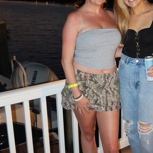 Free People About Time Tube Top in Heather Grey Medium